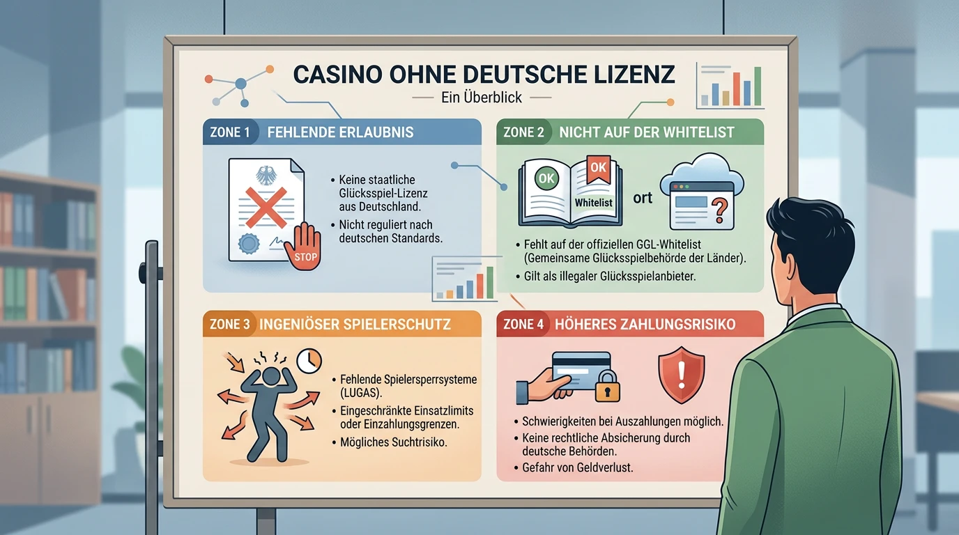 Ruhige Prüfübersicht zu Lizenzbegriffen und Warnsignalen bei Online-Glücksspiel